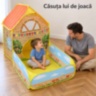 Căsuță de joacă pliabilă cu piscină pentru bile