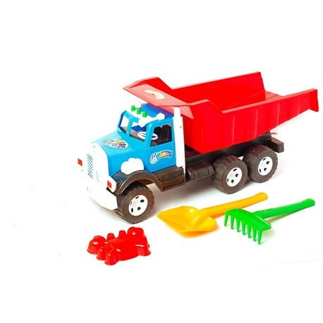 Camion cu Lopățica, Greblă și Formă de Nisip, 52cm 