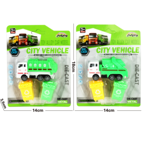 Set Camion de Gunoi cu Coșuri - „City Vehicle”