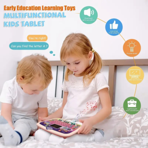Tabletă Educativă Interactivă pentru Copii cu Litere, Muzică și Jocuri (culoare aleatorie)