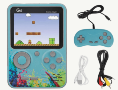 Consolă Gaming G5 cu Ecran Mare și Jocuri Clasice | Controler Inclus (culoare aleatorie) | image