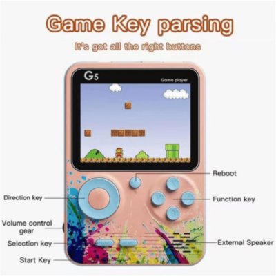 Consolă Gaming G5 cu Ecran Mare și Jocuri Clasice | Controler Inclus (culoare aleatorie) | image