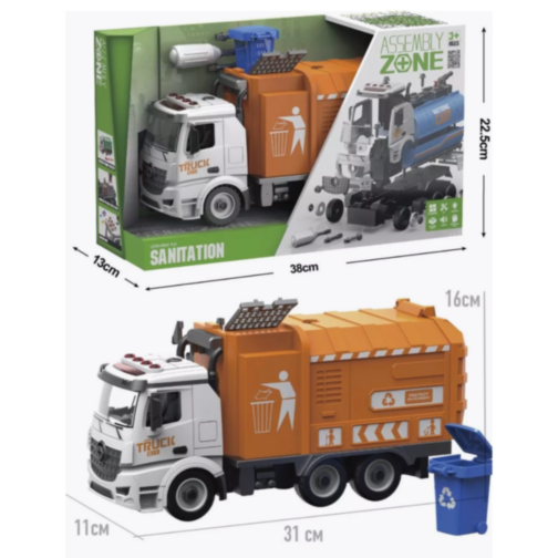Camion de Salubrizare cu Lumină și Sunet – Asamblare și Funcții Interactive