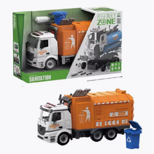 Camion de Salubrizare cu Lumină și Sunet – Asamblare și Funcții Interactive