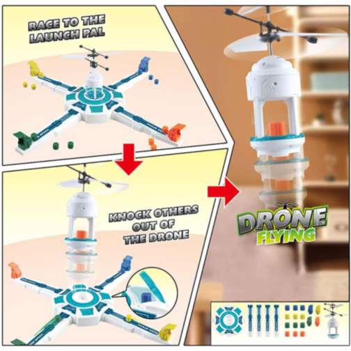 Dronă Zburătoare cu Platformă de Lansare și Mod Competitiv