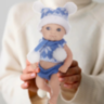 Păpușă Bebeluș Realistică cu Ținută de Iarnă și Accesorii (albastru)