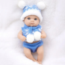 Păpușă Bebeluș Realistică cu Ținută de Iarnă și Accesorii (albastru)