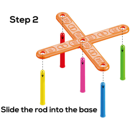 Joc de Aruncat Inele Colorate – Activitate Educativă pentru Interior și Exterior