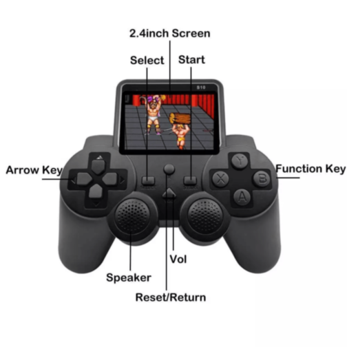 Consolă Retro S10 cu Ecran și 520 Jocuri