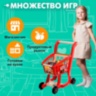 Cărucior de Cumpărături pentru Copii cu Accesorii Supermarket (roșu)