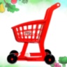 Cărucior de Cumpărături pentru Copii cu Accesorii Supermarket (roșu)