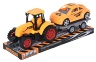 Tractor cu Trailer și Mașinuță, 28cm