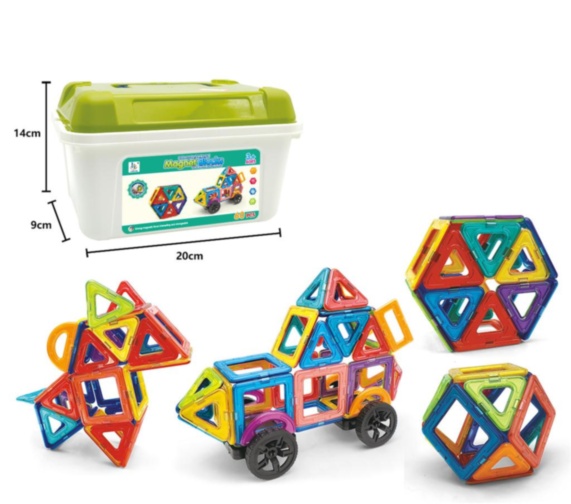 Set de Construcție Magnetic 60 Piese  