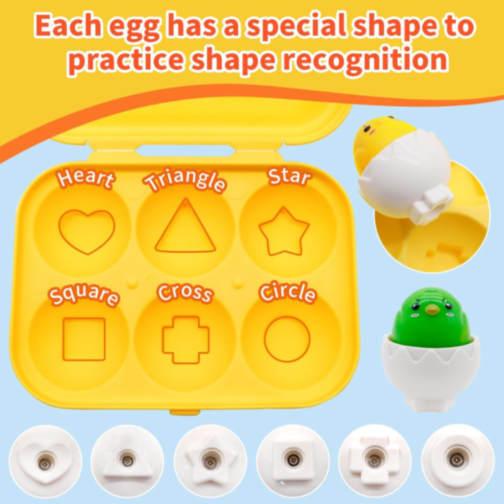 Set ouă educative cu expresii - 6 ouă colorate