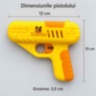 Pistol de jucărie cu acadea retractabilă și două accesorii