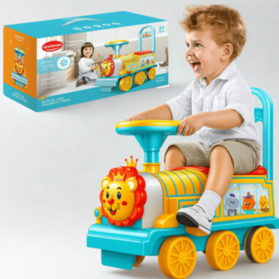 Trenuleț Copii cu Leu Muzical și Volan Interactiv | image
