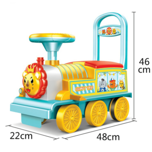 Trenuleț Copii cu Leu Muzical și Volan Interactiv