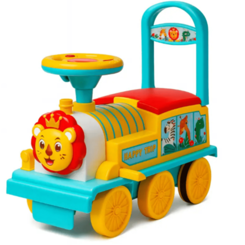 Trenuleț Copii cu Leu Muzical și Volan Interactiv