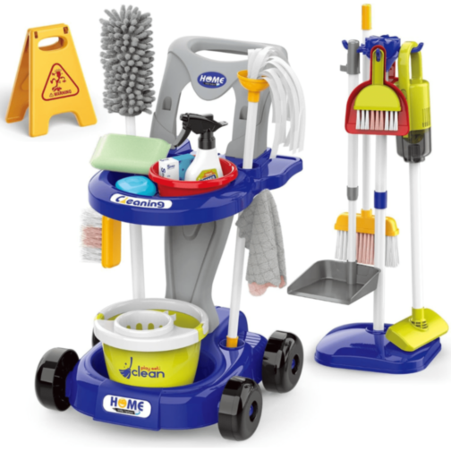 Set Curățenie Copii 29 Piese cu Căruț și Accesorii