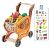 Cărucior cumpărături copii cu alimente și accesorii supermarket