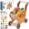 Cărucior cumpărături copii cu alimente și accesorii supermarket