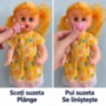 Păpușă cu suzetă și sunete de plâns, 33 cm