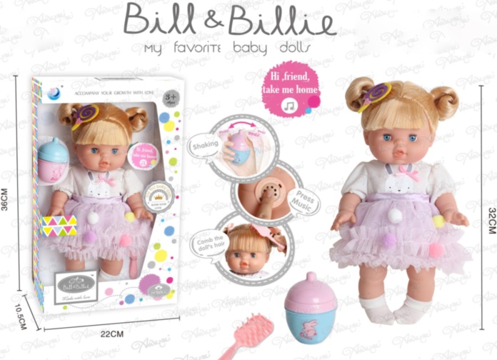 Păpușa Billie cu Sticluță, emite sunete