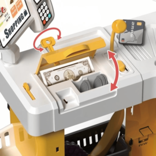 Supermarket Jucărie Interactiv cu Casă și Cărucior