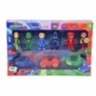 Eroii în Pijamale, set 6 Figurine și 3 Mașinuțe 