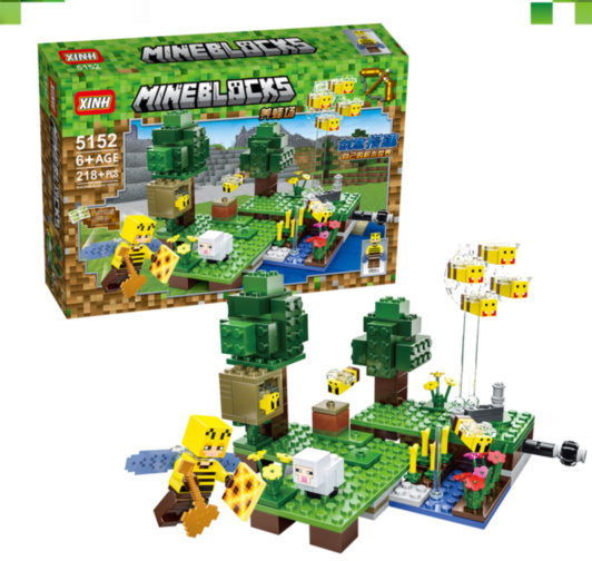 Minecraft "Prisaca The Bee Farm", set de construcție 218 piese