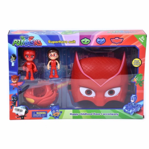 Set Mască, 2 Figurine și Mașinuța Eroii in Pijama 