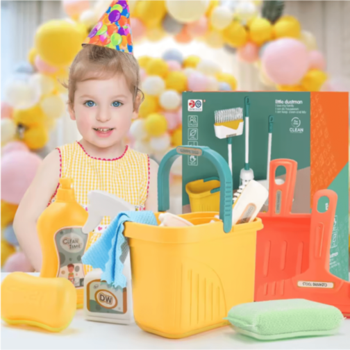 Set Jucărie de Curățenie Clean Time – Mop, Găleată și Accesorii pentru Copii