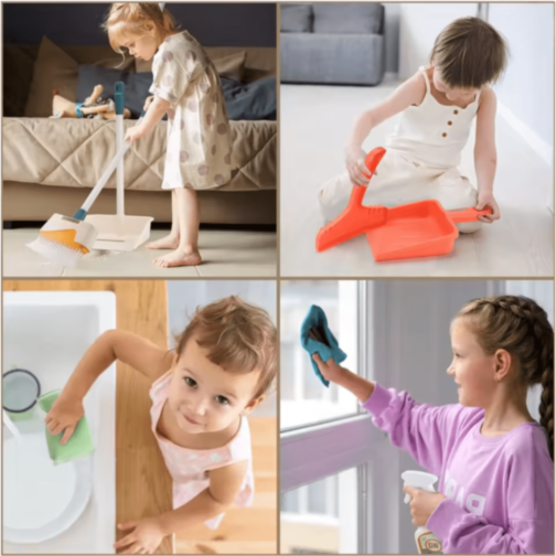 Set Jucărie de Curățenie Clean Time – Mop, Găleată și Accesorii pentru Copii