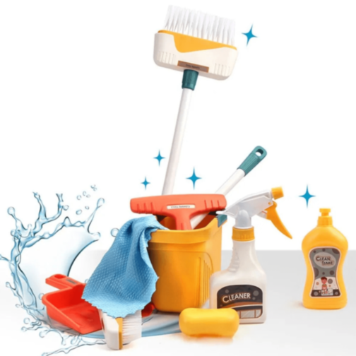 Set Jucărie de Curățenie Clean Time – Mop, Găleată și Accesorii pentru Copii
