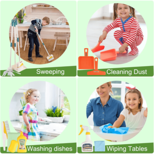 Set Jucărie de Curățenie Clean Time – Mop, Găleată și Accesorii pentru Copii