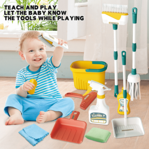 Set Jucărie de Curățenie Clean Time – Mop, Găleată și Accesorii pentru Copii