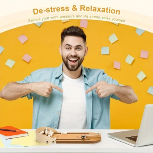 Bowling de Masă din Lemn – Joc Interactiv pentru Copii și Familie