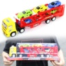 Camion Trailer Transport cu 6 Mașinuțe de Jucărie (culoare aleatorie)