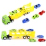 Camion Trailer Transport cu 6 Mașinuțe de Jucărie (culoare aleatorie)