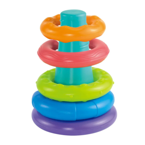 Turn cu Inele Colorate – Jucărie Montessori pentru Bebeluși
