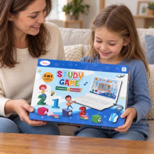 Laptop educativ bilingv pentru copii cu 40 de activități