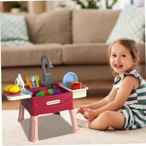 Set de Joacă Chiuvetă pentru Copii cu Apă Recirculabilă și Accesorii 