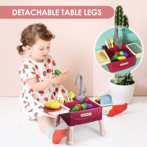 Set de Joacă Chiuvetă pentru Copii cu Apă Recirculabilă și Accesorii 