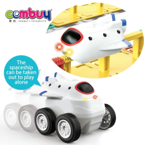 Pista 3D cu Blocuri de Construcție și Mașină Spațială – Aventură Interactivă