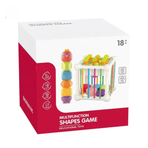 Cub multifuncțional educativ - Jocuri senzoriale și logice