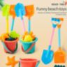 Set Jucării de Nisip cu Găletușă, Forme de Castel și Accesorii Marine (culoare aleatorie)