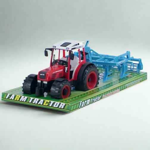 Tractor cu plug agricol pentru copii jucărie fermă (culoare aleatorie)