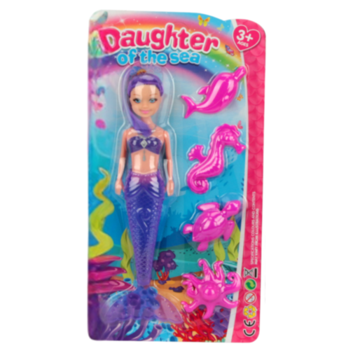 1buc. Jucărie sirenă „Daughter of the Sea” cu figurine marine