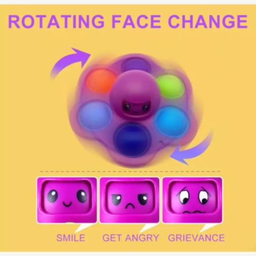 Spinner senzorial "Octopus" cu schimbare de expresie