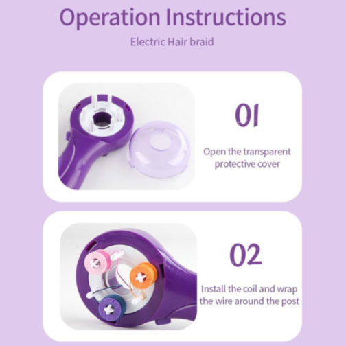 Aparat Electric de Împletit Păr Braided Fashion – Set Accesorii Coafură pentru Fetițe